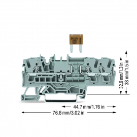 WAGO | 2002-1781 | 3-CONDUCTOR FUSE TERMINAL BLOCK; FOR MINI