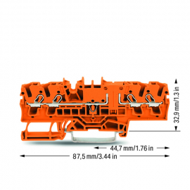 WAGO | 2002-1802 | 4-CONDUCTOR THROUGH TERMINAL BLOCK; 2.5 M