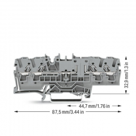 WAGO | 2002-1861 | 4-CONDUCTOR CARRIER TERMINAL BLOCK; FOR D