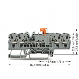 WAGO | 2002-1871 | 4-CONDUCTOR DISCONNECT/TEST TERMINAL BLOC