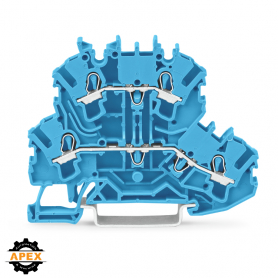 WAGO | 2002-2204 | DOUBLE-DECK TERMINAL BLOCK; THROUGH/THROU