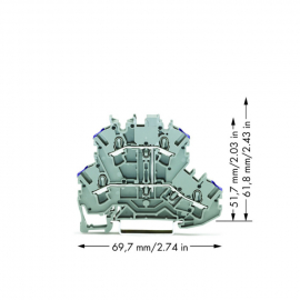 WAGO | 2002-2208 | DOUBLE-DECK TERMINAL BLOCK; 4-CONDUCTOR T