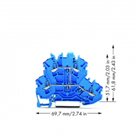 WAGO | 2002-2209 | DOUBLE-DECK TERMINAL BLOCK; 4-CONDUCTOR T