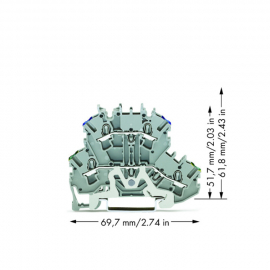 WAGO | 2002-2217 | DOUBLE-DECK TERMINAL BLOCK; GROUND CONDUC