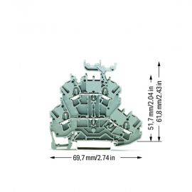 WAGO | 2002-2231 | DOUBLE-DECK TERMINAL BLOCK; THROUGH/THROU
