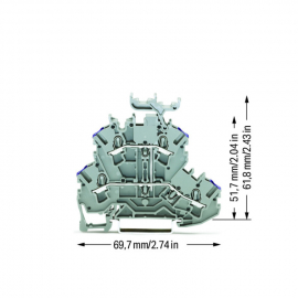 WAGO | 2002-2238 | DOUBLE-DECK TERMINAL BLOCK; 4-CONDUCTOR T