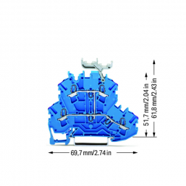 WAGO | 2002-2239 | DOUBLE-DECK TERMINAL BLOCK; 4-CONDUCTOR T