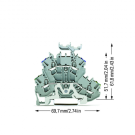 WAGO | 2002-2247 | DOUBLE-DECK TERMINAL BLOCK; GROUND CONDUC