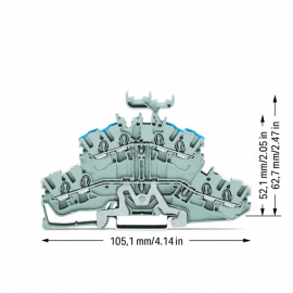 WAGO | 2002-2448 | 4-CONDUCTOR DOUBLE DECK TERMINAL BLOCK; S