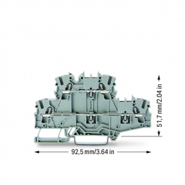 WAGO | 2002-2701 | DOUBLE-DECK TERMINAL BLOCK; THROUGH/THROU