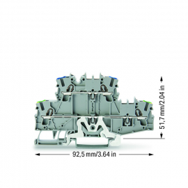 WAGO | 2002-2717 | DOUBLE-DECK TERMINAL BLOCK; GROUND CONDUC