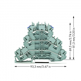 WAGO | 2002-3203 | TRIPLE-DECK TERMINAL BLOCK; THROUGH/THROU