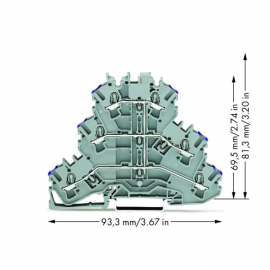 WAGO | 2002-3208 | TRIPLE-DECK TERMINAL BLOCK; 6-CONDUCTOR T