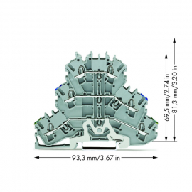 WAGO | 2002-3217 | TRIPLE-DECK TERMINAL BLOCK; GROUND CONDUC