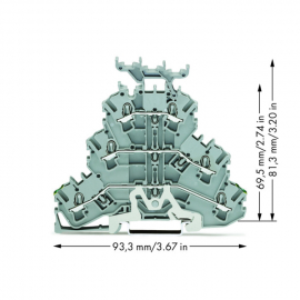 WAGO | 2002-3257 | TRIPLE-DECK TERMINAL BLOCK; GROUND CONDUC