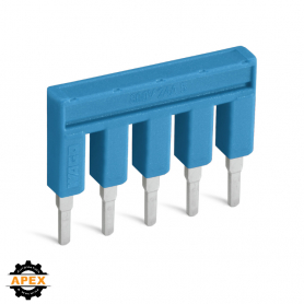 PUSH-IN TYPE JUMPER BAR; INSULATED; 5-WAY; NOMINAL CURRENT 2