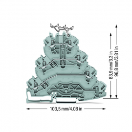 WAGO | 2002-4101 | QUADRUPLE-DECK RAIL-MOUNTED TERMINAL BLOC