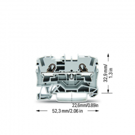 WAGO | 2004-1201 | 2-CONDUCTOR THROUGH TERMINAL BLOCK; 4 MM²