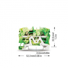 WAGO | 2004-1207 | 2-CONDUCTOR GROUND TERMINAL BLOCK; 4 MM²;