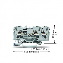 WAGO | 2004-1301 | 3-CONDUCTOR THROUGH TERMINAL BLOCK; 4 MM²