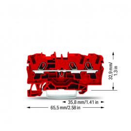 WAGO | 2004-1303 | 3-CONDUCTOR THROUGH TERMINAL BLOCK; 4 MM²