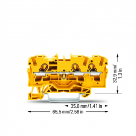 WAGO | 2004-1306 | 3-CONDUCTOR THROUGH TERMINAL BLOCK; 4 MM²