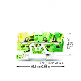 WAGO | 2004-1307 | 3-CONDUCTOR GROUND TERMINAL BLOCK; 4 MM²;