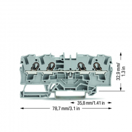 WAGO | 2004-1401 | 4-CONDUCTOR THROUGH TERMINAL BLOCK; 4 MM²