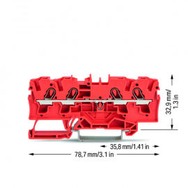 WAGO | 2004-1402 | 4-CONDUCTOR THROUGH TERMINAL BLOCK; 4 MM²