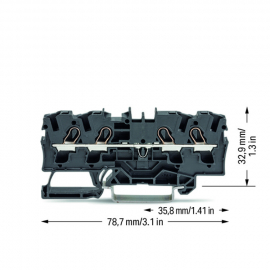 WAGO | 2004-1405 | 4-CONDUCTOR THROUGH TERMINAL BLOCK; 4 MM²