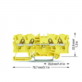 WAGO | 2004-1406 | 4-CONDUCTOR THROUGH TERMINAL BLOCK; 4 MM²