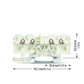 WAGO | 2004-1408 | 4-CONDUCTOR SHIELD TERMINAL BLOCK; 4 MM²;