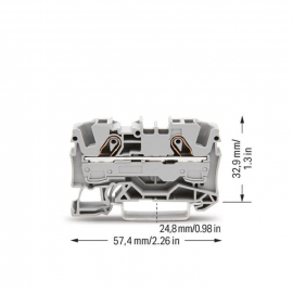 WAGO | 2006-1201 | 2-CONDUCTOR THROUGH TERMINAL BLOCK; 6 MM²