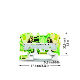 WAGO | 2006-1207 | 2-CONDUCTOR GROUND TERMINAL BLOCK; 6 MM²;