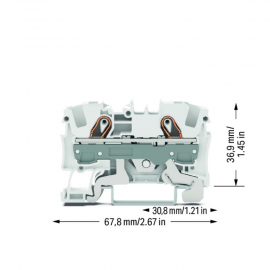 WAGO | 2006-1208 | 2-CONDUCTOR SHIELD TERMINAL BLOCK; 6 MM²;