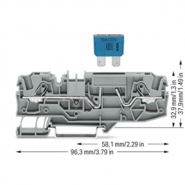 WAGO | 2006-1681 | 2-CONDUCTOR FUSE TERMINAL BLOCK; FOR AUTO