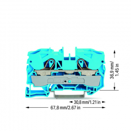 WAGO | 2010-1204 | 2-CONDUCTOR THROUGH TERMINAL BLOCK; 10 MM