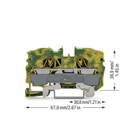 WAGO | 2010-1207 | 2-CONDUCTOR GROUND TERMINAL BLOCK; 10 MM²