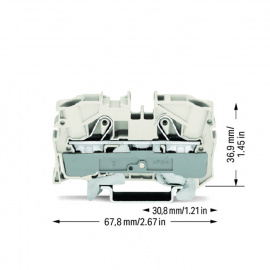 WAGO | 2010-1208 | 2-CONDUCTOR SHIELD TERMINAL BLOCK; 10 MM²