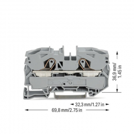 WAGO | 2016-1201 | 2-CONDUCTOR THROUGH TERMINAL BLOCK; 16 MM
