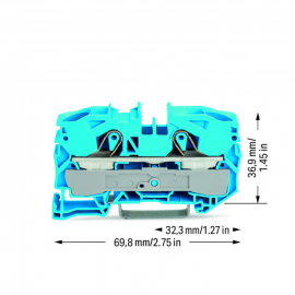 WAGO | 2016-1204 | 2-CONDUCTOR THROUGH TERMINAL BLOCK; 16 MM