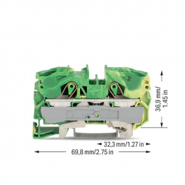 WAGO | 2016-1207 | 2-CONDUCTOR GROUND TERMINAL BLOCK; 16 MM²