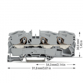 WAGO | 2016-1301 | 3-CONDUCTOR THROUGH TERMINAL BLOCK; 16 MM