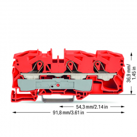 WAGO | 2016-1302 | 3-CONDUCTOR THROUGH TERMINAL BLOCK; 16 MM