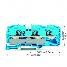 WAGO | 2016-1304 | 3-CONDUCTOR THROUGH TERMINAL BLOCK; 16 MM