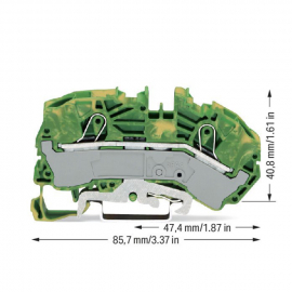 WAGO | 2016-7607 | 2-CONDUCTOR GROUND TERMINAL BLOCK; 16 MM²