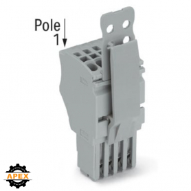 1-CONDUCTOR FEMALE PLUG; STRAIN RELIEF PLATE; 1.5 MM²; 2-POL