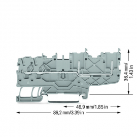 WAGO | 2020-1401 | 2-CONDUCTOR/2-PIN CARRIER TERMINAL BLOCK;