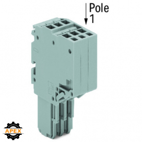 2-CONDUCTOR FEMALE CONNECTOR; 1.5 MM²; 9-POLE; 1,50 MM²; GRA