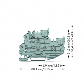 WAGO | 2020-2201 | 1-CONDUCTOR/1-PIN DOUBLE DECK RECEPTACLE